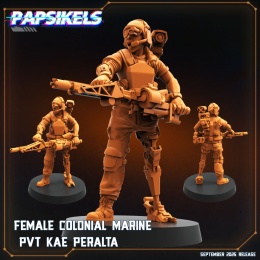 FEMALE HUMAN COLONIAL MARINE PVT KAE PERALTA