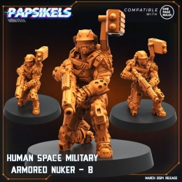 HUMAN SPACE MILITARY ARMORED NUKER - B