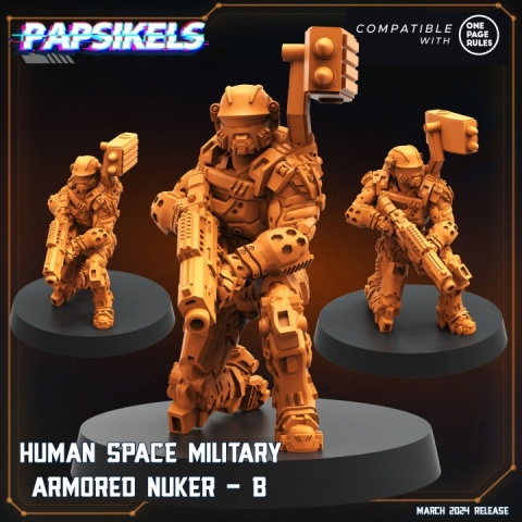 HUMAN SPACE MILITARY ARMORED NUKER - B