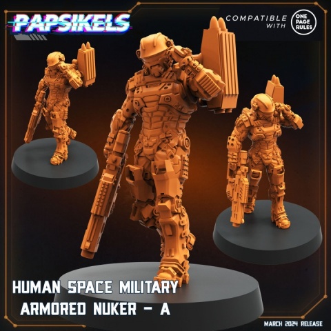 HUMAN SPACE MILITARY ARMORED NUKER - A
