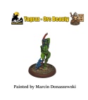 PROFESJONALNIE, RĘCZNIE MALOWANA FIGURKA YAGRAZ ORC BEAUTY ( 32 MM / SKALA 1:48)