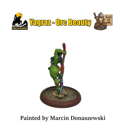 PROFESJONALNIE, RĘCZNIE MALOWANA FIGURKA YAGRAZ ORC BEAUTY ( 32 MM / SKALA 1:48) PROFESJONALNIE, RĘCZNIE MALOWANA FIGURKA YAGRAZ ORC BEAUTY ( 32 MM / SKALA 1:48)