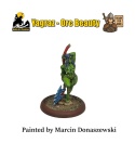 PROFESJONALNIE, RĘCZNIE MALOWANA FIGURKA YAGRAZ ORC BEAUTY ( 32 MM / SKALA 1:48)