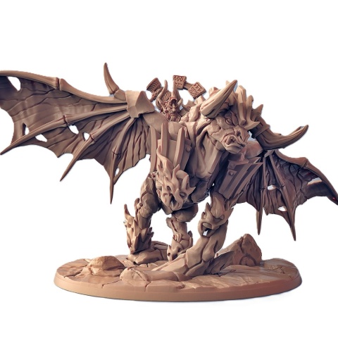 RUNAKK THE FORGEMASTER MOUNTED ON ALDEBERAN FIREBRAND (EPIC BEAST)
