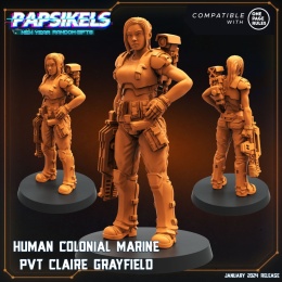 FEMALE HUMAN COLONIAL MARINE PVT CLAIRE GRAYFIELD