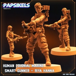 FEMALE HUMAN COLONIAL MARINE SMART GUNNER RIYA HANNA