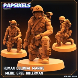 HUMAN COLONIAL MARINE MEDIC GREG HILLERMAN