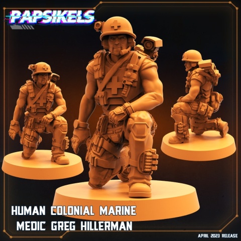 HUMAN COLONIAL MARINE MEDIC GREG HILLERMAN