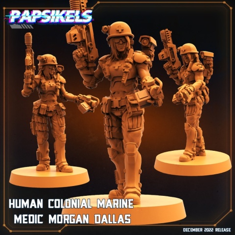FEMALE HUMAN COLONIAL MARINE MEDIC MORGAN DALLAS