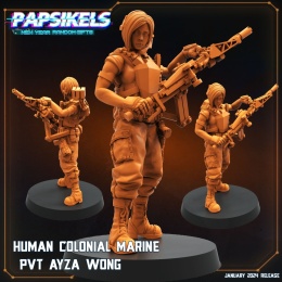 FEMALE HUMAN COLONIAL MARINE PVT AYZA WONG