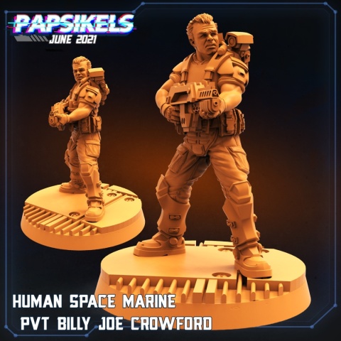 HUMAN COLONIAL MARINE PVT BILLY JOE CRAWFORD