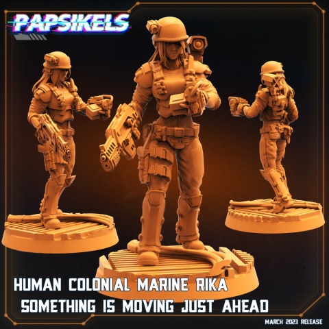 FEMALE HUMAN COLONIAL MARINE RIKA - SOMETHING IS MOVING JUST AHEAD