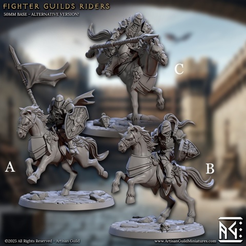MOUNTED KNIGHTS - FIGHTER GUILD RIDERS - SET 2