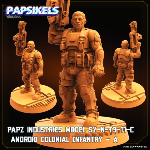 PAPZ INDUSTRIES MODEL SY N T3 T1 C ANDROID COLONIAL INFANTRY A