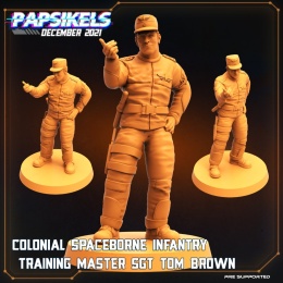 COLONIAL SPACEBORNE INFANTRY TRAINING MASTER SGT TOM BROWN
