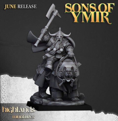 MOUNTED HEAVY DWARF BEAR RIDER - 1