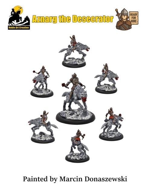 PROFESJONALNIE, RĘCZNIE MALOWANA FIGURKA AZNARG THE DESECRATOR ( 28 MM / SKALA 1:56)