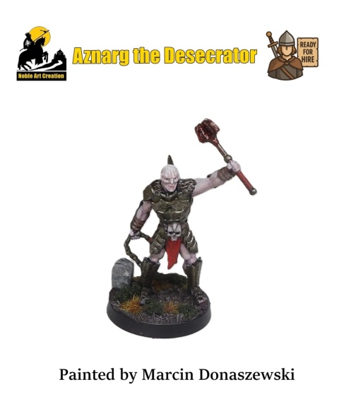 PROFESJONALNIE, RĘCZNIE MALOWANA FIGURKA AZNARG THE DESECRATOR ON FOOT ( 28 MM / SKALA 1:56) PROFESJONALNIE, RĘCZNIE MALOWANA FIGURKA AZNARG THE DESECRATOR ON FOOT ( 28 MM / SKALA 1:56)