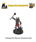 PROFESJONALNIE, RĘCZNIE MALOWANA FIGURKA AZNARG THE DESECRATOR ON FOOT ( 28 MM / SKALA 1:56)