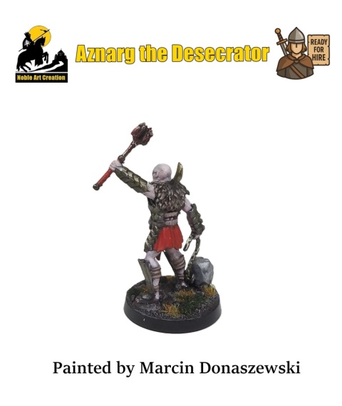 PROFESJONALNIE, RĘCZNIE MALOWANA FIGURKA AZNARG THE DESECRATOR ON FOOT ( 28 MM / SKALA 1:56) PROFESJONALNIE, RĘCZNIE MALOWANA FIGURKA AZNARG THE DESECRATOR ON FOOT ( 28 MM / SKALA 1:56)