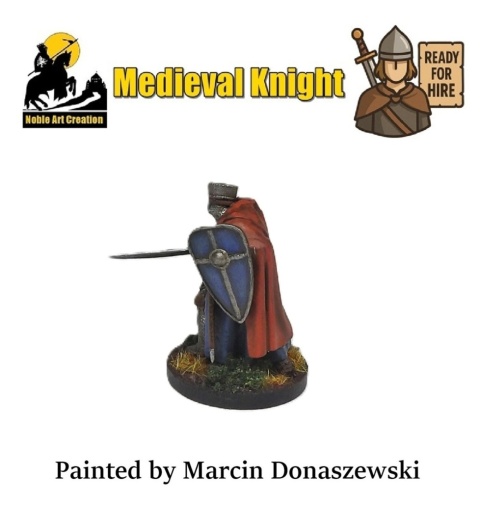 PROFESJONALNIE, RĘCZNIE MALOWANA FIGURKA MEDIEVAL KNIGHT ( 28 MM / SKALA 1:56) PROFESJONALNIE, RĘCZNIE MALOWANA FIGURKA MEDIEVAL KNIGHT ( 28 MM / SKALA 1:56)