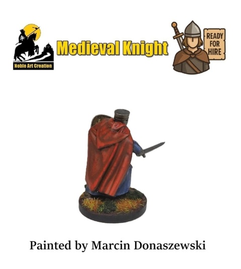 PROFESJONALNIE, RĘCZNIE MALOWANA FIGURKA MEDIEVAL KNIGHT ( 28 MM / SKALA 1:56) PROFESJONALNIE, RĘCZNIE MALOWANA FIGURKA MEDIEVAL KNIGHT ( 28 MM / SKALA 1:56)