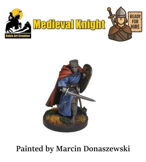 PROFESJONALNIE, RĘCZNIE MALOWANA FIGURKA MEDIEVAL KNIGHT ( 28 MM / SKALA 1:56) PROFESJONALNIE, RĘCZNIE MALOWANA FIGURKA MEDIEVAL KNIGHT ( 28 MM / SKALA 1:56)