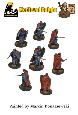 PROFESSIONALLY HAND-PAINTED MEDIEVAL KNIGHT ( 28 MM / SKALA 1:56)