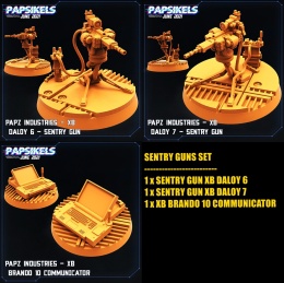 PAPZ INDUSTRIES XB DALOY SENTRY GUNS (ZESTAW)