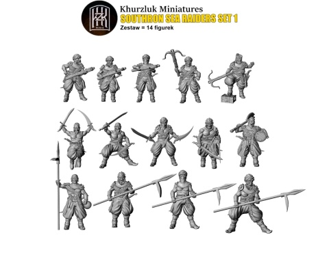 SOUTHRON SEA RAIDERS SET 1 / CAPTAIN / BOSMAN / ARBALASTERS / SPEARMEN / MADMEN WARRIORS